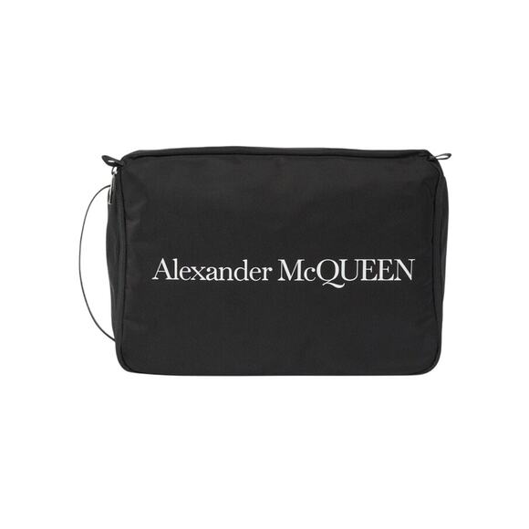 Alexander McQueen NWT Logo Printed Travel Case in Black - Picture 1 of 15